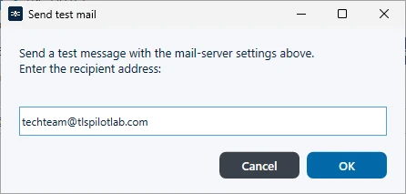 Recipient of the test mail
