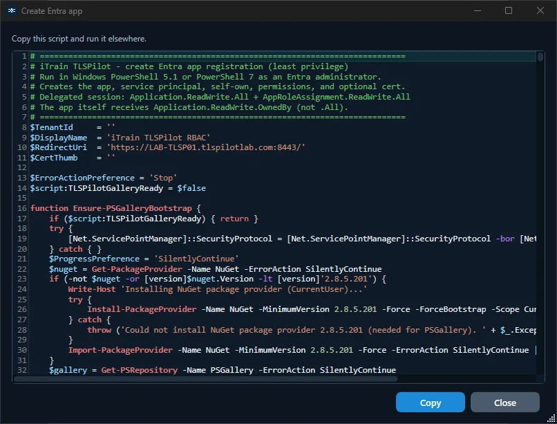 Script of the Entra ID RBAC Helper