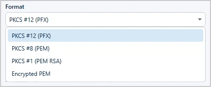 Export formats